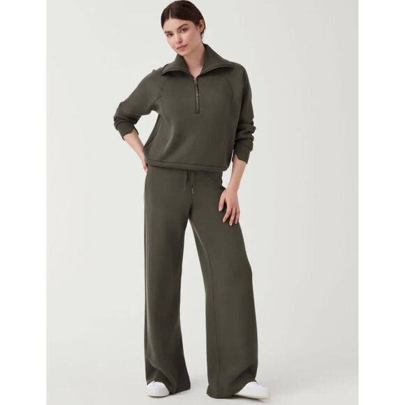 Spanx NWT AirEssentials size 2X Half zip green sweatshirt style 50346 plus size - Picture 3 of 9